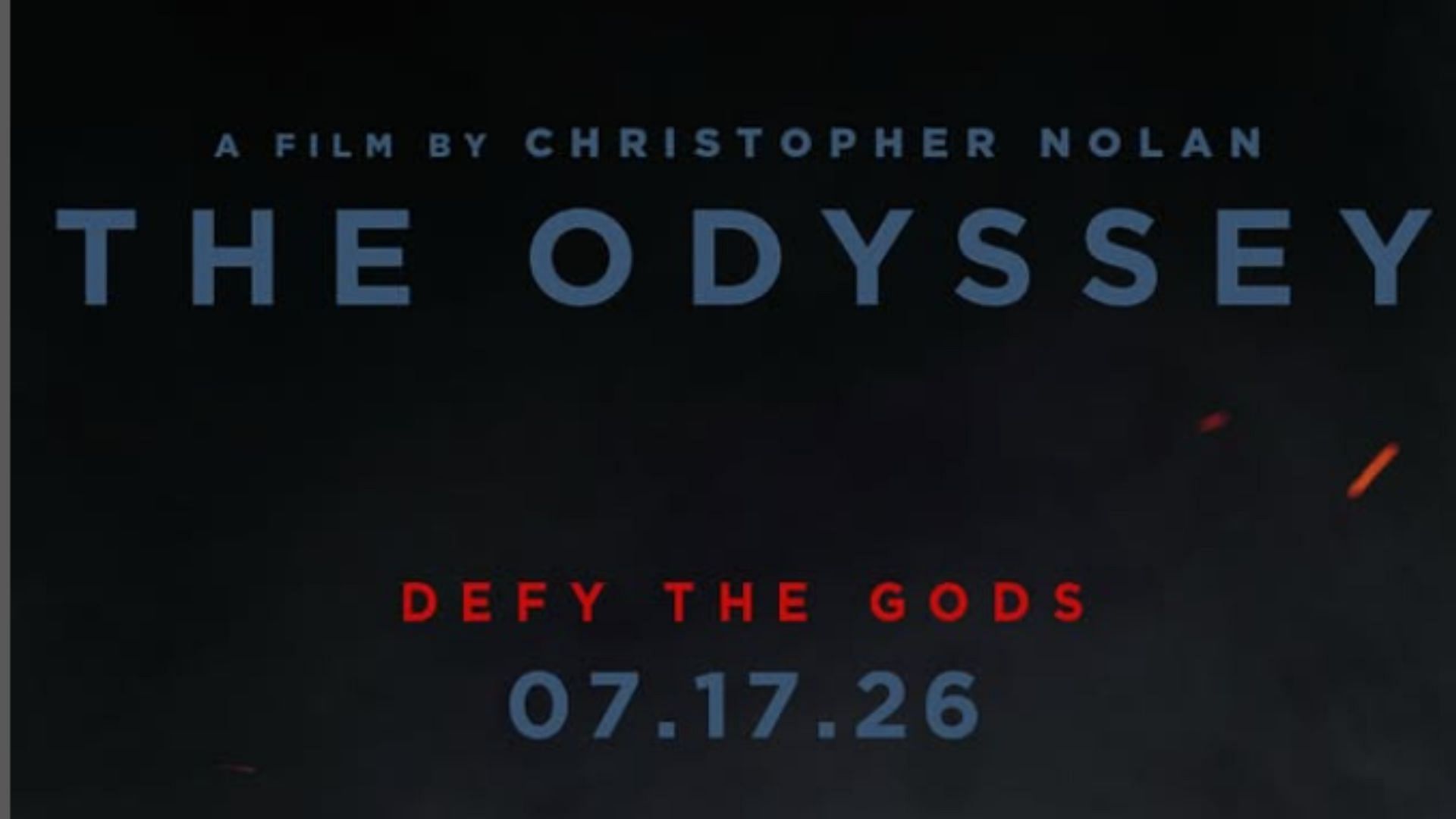 Christopher Nolan’s The Odyssey, set to release on July 17, 2026 (Image via Instagram/@theodysseymovie)